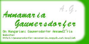 annamaria gaunersdorfer business card